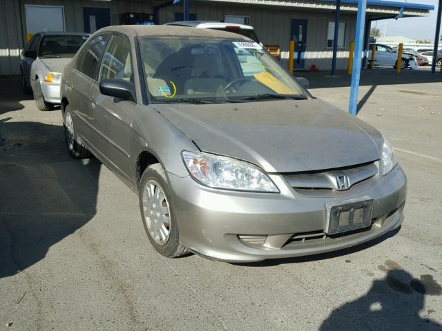 2HGES16575H509757 - 2005 HONDA CIVIC LX SILVER photo 1