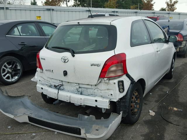 JTDJT923075116187 - 2007 TOYOTA YARIS WHITE photo 4