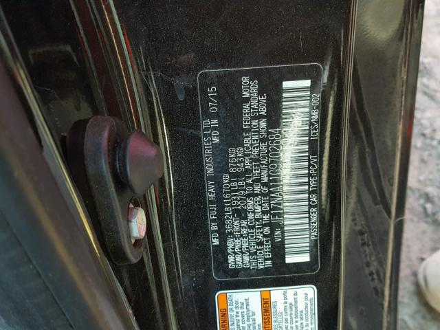 JF1ZNAA11G9702684 - 2016 TOYOTA SCION FR-S BLACK photo 10