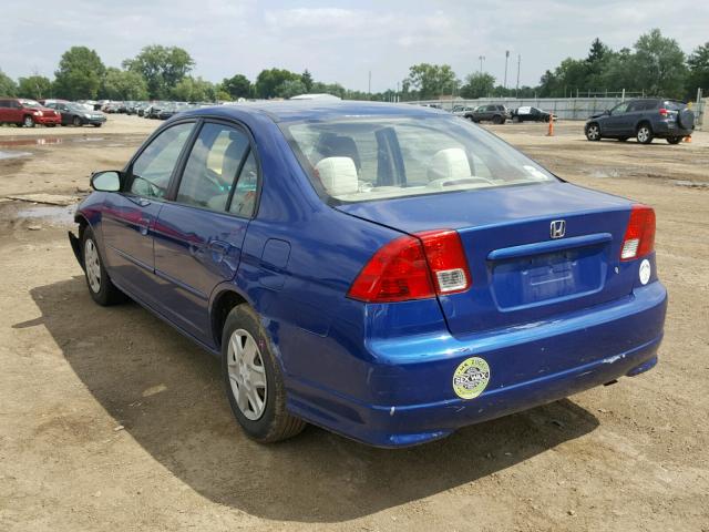 2HGES16325H500382 - 2005 HONDA CIVIC DX V BLUE photo 3