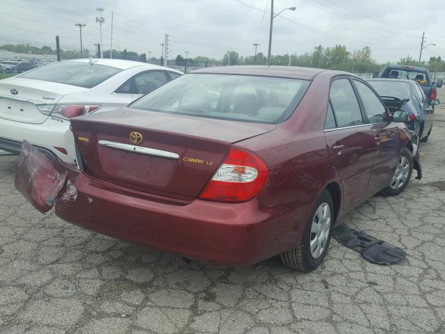 4T1BE32K33U159419 - 2003 TOYOTA CAMRY MAROON photo 4