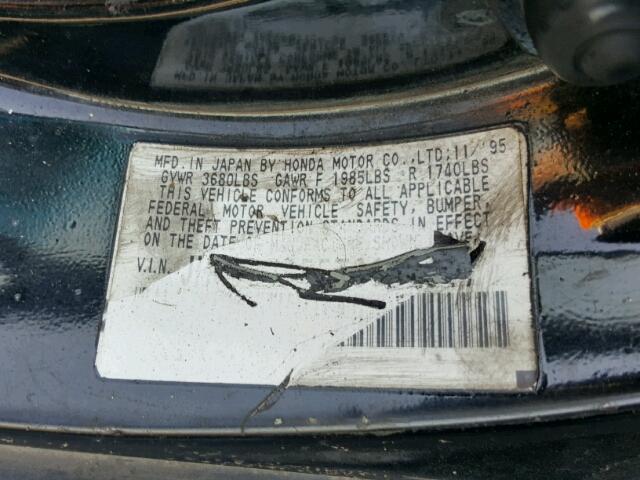 JH4DB7555TS002617 - 1996 ACURA INTEGRA LS BLACK photo 10