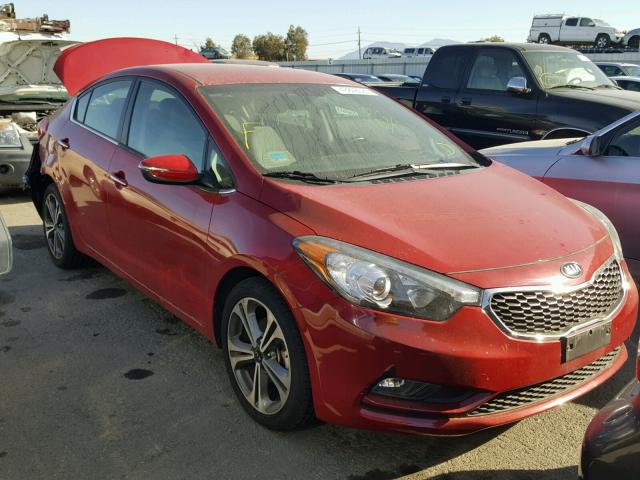 KNAFX4A88E5155498 - 2014 KIA FORTE EX RED photo 1