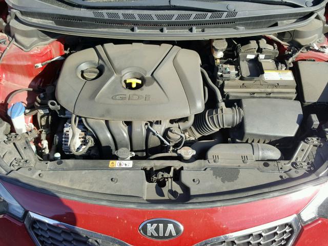 KNAFX4A88E5155498 - 2014 KIA FORTE EX RED photo 7