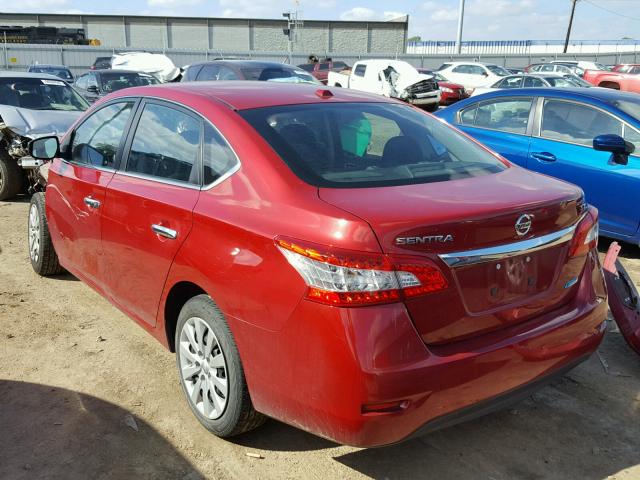 3N1AB7AP8EL635225 - 2014 NISSAN SENTRA S MAROON photo 3