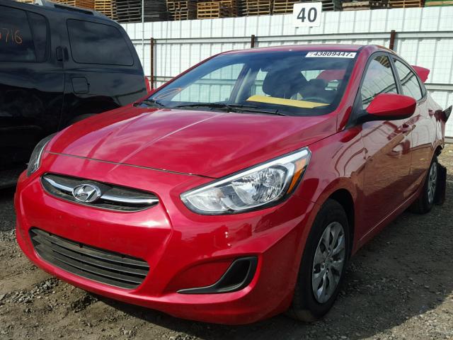 KMHCT4AE9HU343735 - 2017 HYUNDAI ACCENT SE RED photo 2