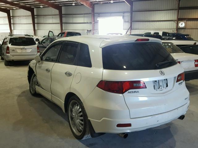 5J8TB18297A003794 - 2007 ACURA RDX WHITE photo 3