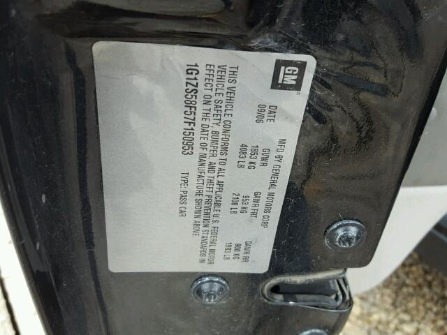 1G1ZS58F57F150953 - 2007 CHEVROLET MALIBU LS შავი ფოტო 10