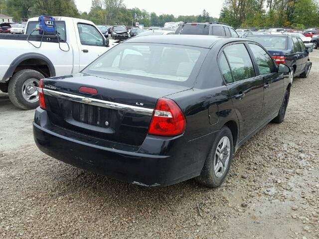 1G1ZS58F57F150953 - 2007 CHEVROLET MALIBU LS შავი ფოტო 4