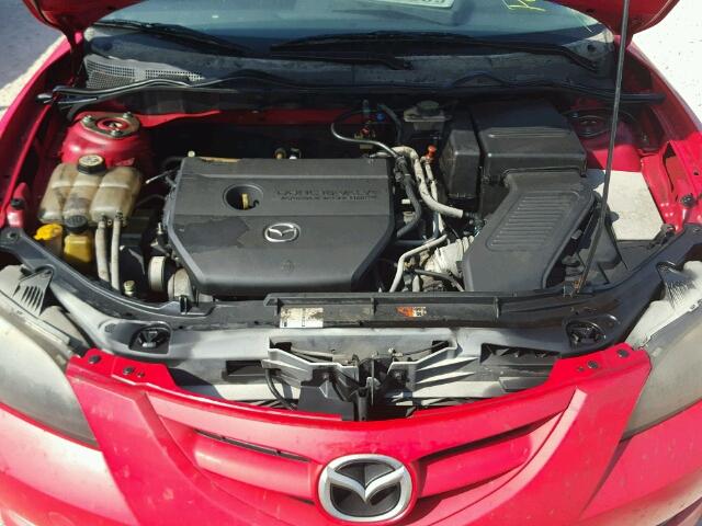 JM1BK323381840372 - 2008 MAZDA 3 S RED photo 7