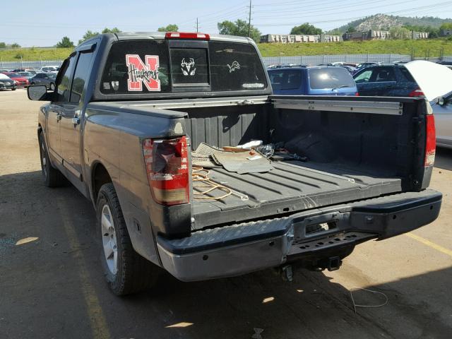 1N6AA07A04N540003 - 2004 NISSAN TITAN XE GRAY photo 3