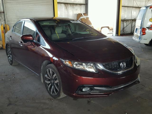 19XFB2F90FE010369 - 2015 HONDA CIVIC EXL 栗色 照片 1