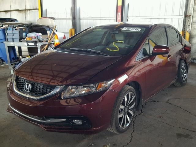 19XFB2F90FE010369 - 2015 HONDA CIVIC EXL 栗色 照片 2