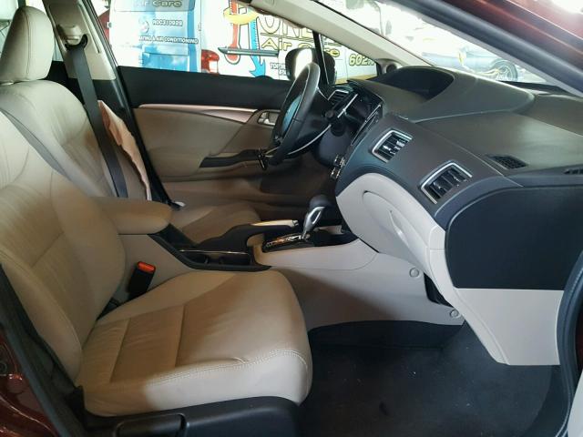 19XFB2F90FE010369 - 2015 HONDA CIVIC EXL 栗色 照片 5