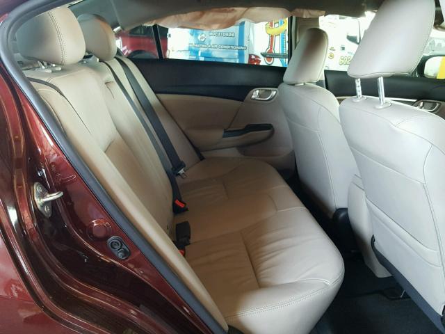 19XFB2F90FE010369 - 2015 HONDA CIVIC EXL 栗色 照片 6