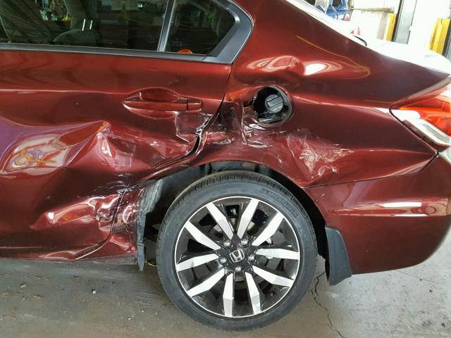 19XFB2F90FE010369 - 2015 HONDA CIVIC EXL 栗色 照片 9