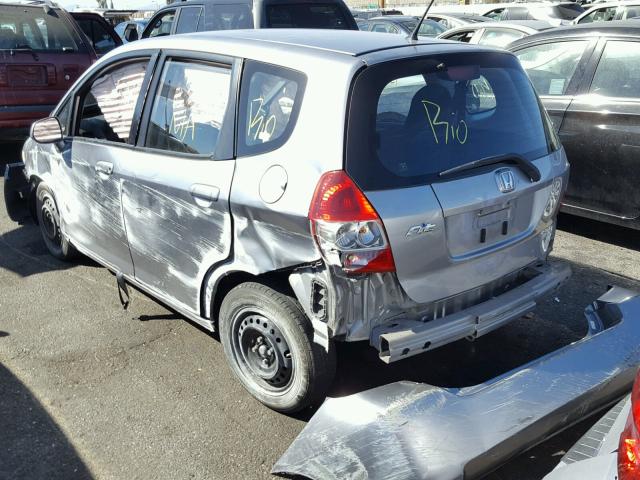 JHMGD38498S006972 - 2008 HONDA FIT SILVER photo 3