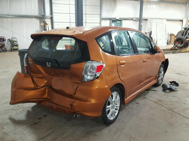 JHMGE88419S008095 - 2009 HONDA FIT SPORT ORANGE photo 4