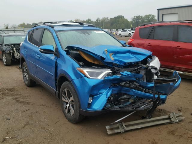 JTMRFREV4HD204089 - 2017 TOYOTA RAV4 XLE BLUE photo 1