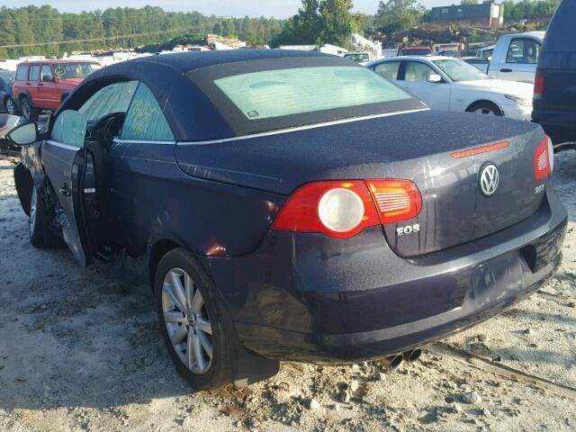 WVWBA71F39V012886 - 2009 VOLKSWAGEN EOS BLUE photo 3