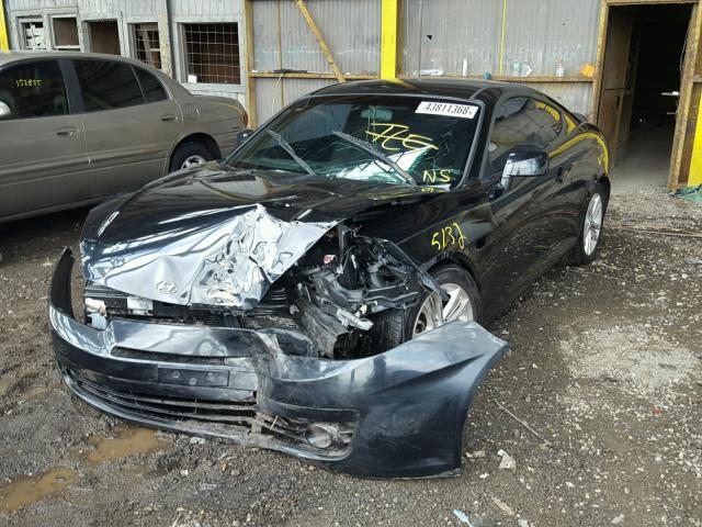 KMHHM66D98U277976 - 2008 HYUNDAI TIBURON GS BLACK photo 2