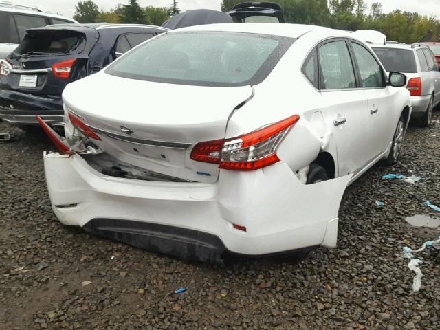 3N1AB7AP0EY280201 - 2014 NISSAN SENTRA S WHITE photo 4