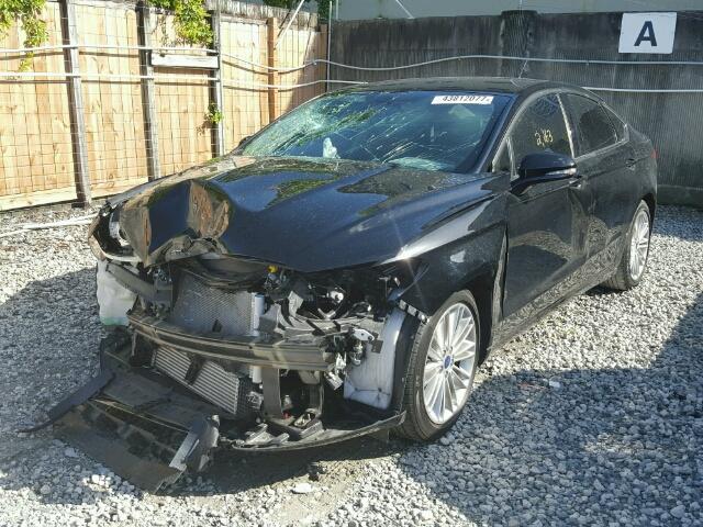 3FA6P0H99GR350932 - 2016 FORD FUSION SE BLACK photo 2