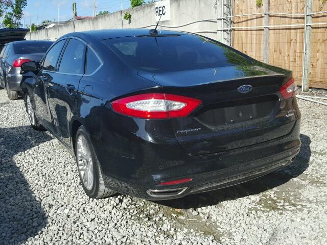 3FA6P0H99GR350932 - 2016 FORD FUSION SE BLACK photo 3