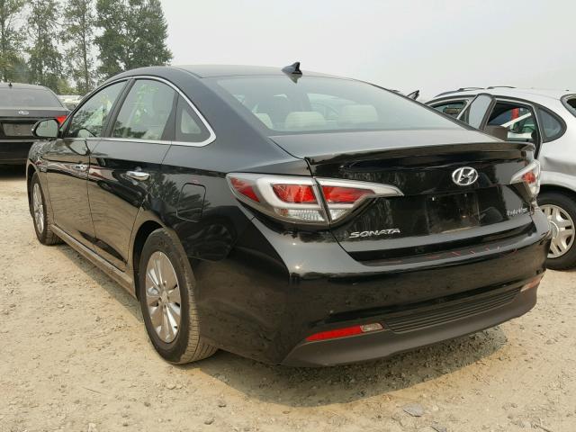 KMHE24L11HA055442 - 2017 HYUNDAI SONATA HYB BLACK photo 3