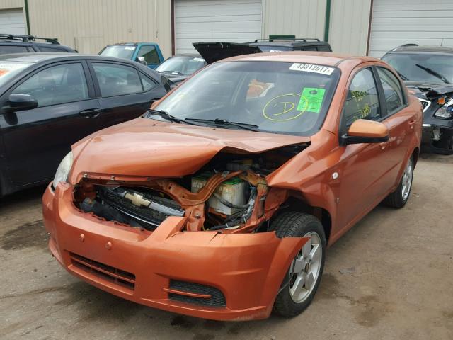 KL1TD56668B046725 - 2008 CHEVROLET AVEO ORANGE photo 2