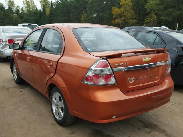 KL1TD56668B046725 - 2008 CHEVROLET AVEO ORANGE photo 3