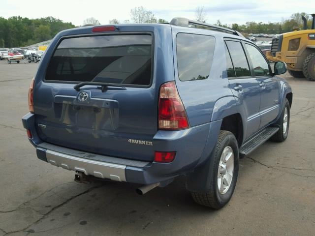 JTEBU14RX40050451 - 2004 TOYOTA 4RUNNER BLUE photo 4