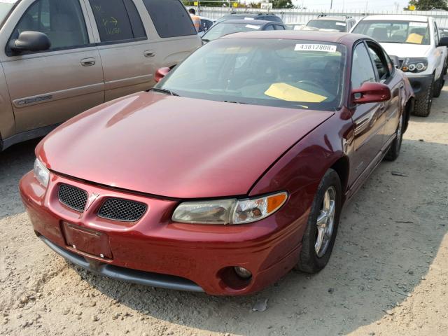 1G2WR521X2F191580 - 2002 PONTIAC GRAND PRIX MAROON photo 2