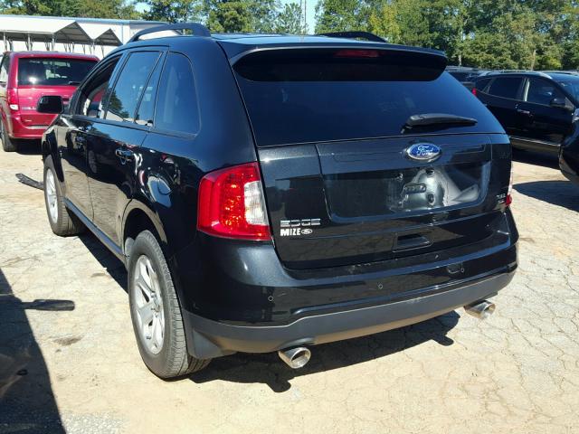 2FMDK4JC4EBA74762 - 2014 FORD EDGE BLACK photo 3