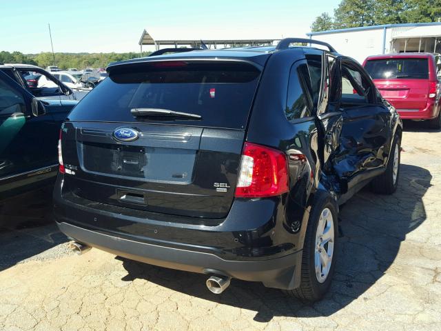 2FMDK4JC4EBA74762 - 2014 FORD EDGE BLACK photo 4