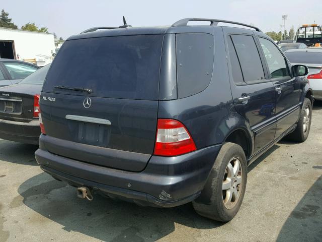 4JGAB75E82A362498 - 2002 MERCEDES-BENZ ML 500 BLUE photo 4