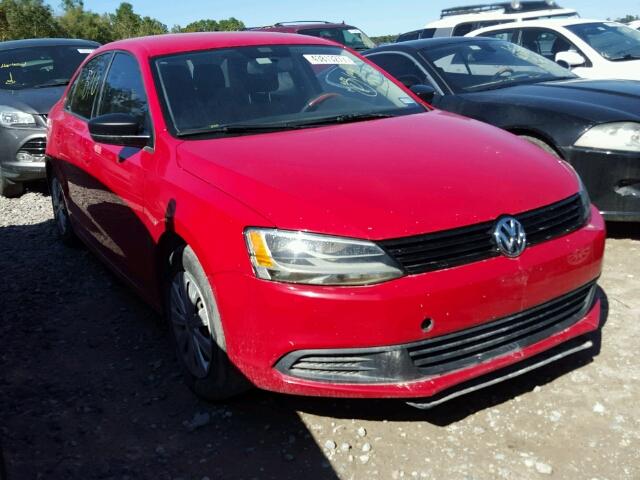 3VW2K7AJ1EM221272 - 2014 VOLKSWAGEN JETTA BASE RED photo 1