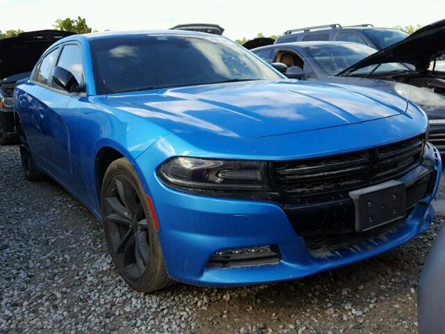 2C3CDXHG3GH143353 - 2016 DODGE CHARGER BLUE photo 1