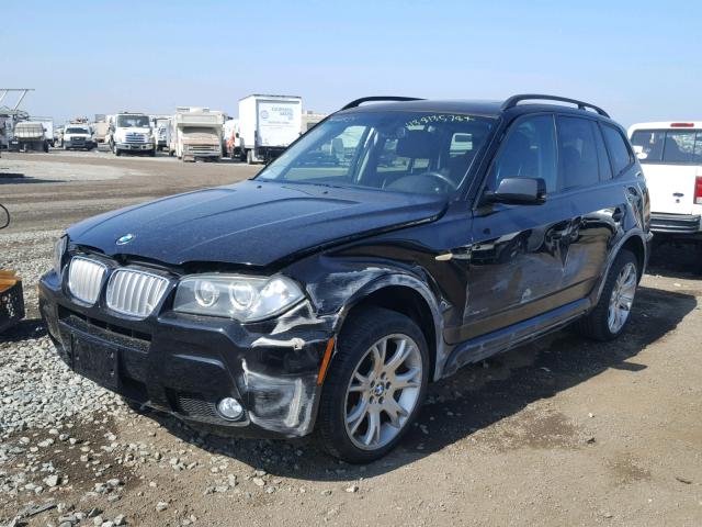 WBXPC93429WJ28195 - 2009 BMW X3 XDRIVE3 BLACK photo 2