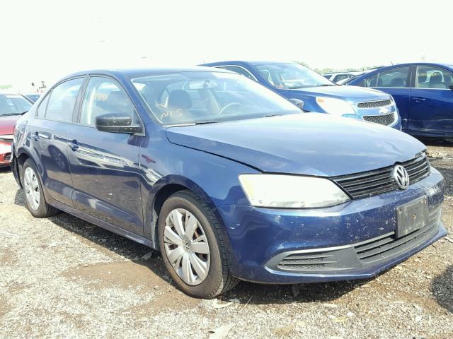 3VW2K7AJ6BM019569 - 2011 VOLKSWAGEN JETTA BASE Կապույտ լուսանկար 1