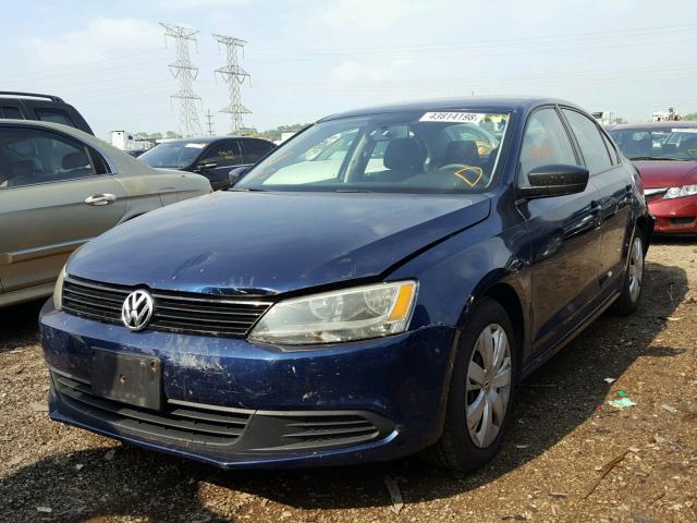 3VW2K7AJ6BM019569 - 2011 VOLKSWAGEN JETTA BASE Կապույտ լուսանկար 2