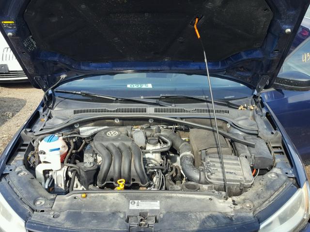 3VW2K7AJ6BM019569 - 2011 VOLKSWAGEN JETTA BASE Կապույտ լուսանկար 7