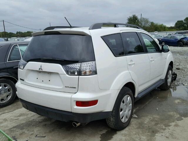 JA4AS2AW7BU007370 - 2011 MITSUBISHI OUTLANDER WHITE photo 4