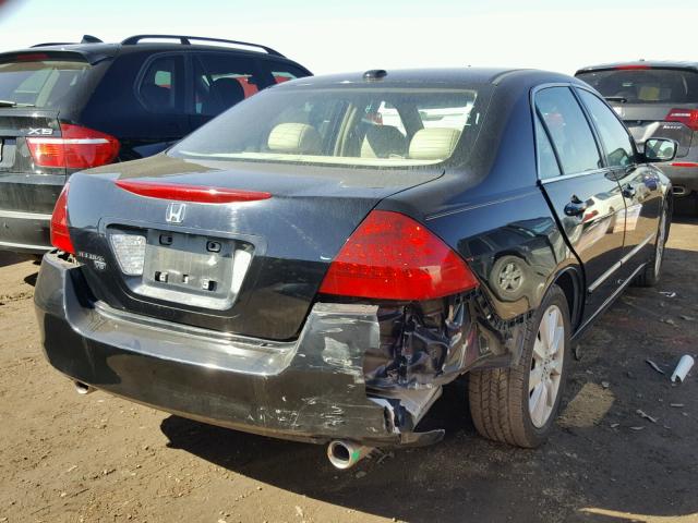 1HGCM66547A084482 - 2007 HONDA ACCORD BLACK photo 4