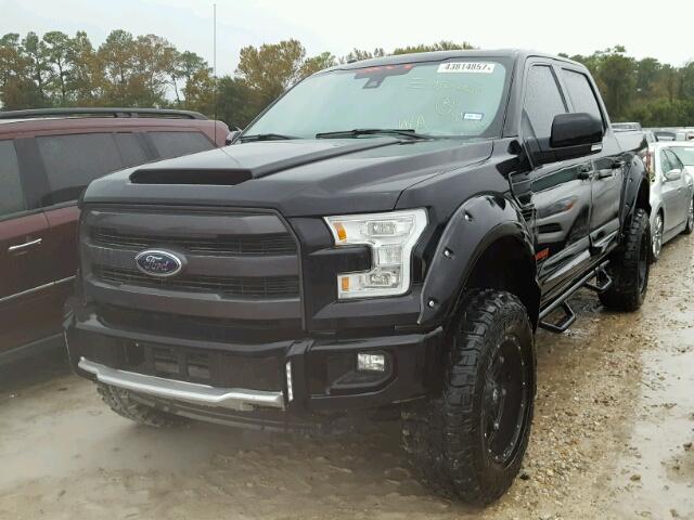 1FTEW1EG3GKD52326 - 2016 FORD F150 SUPER BLACK photo 2