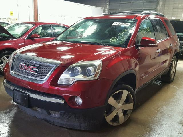 1GKEV33788J192652 - 2008 GMC ACADIA SLT წითელი ფოტო 2