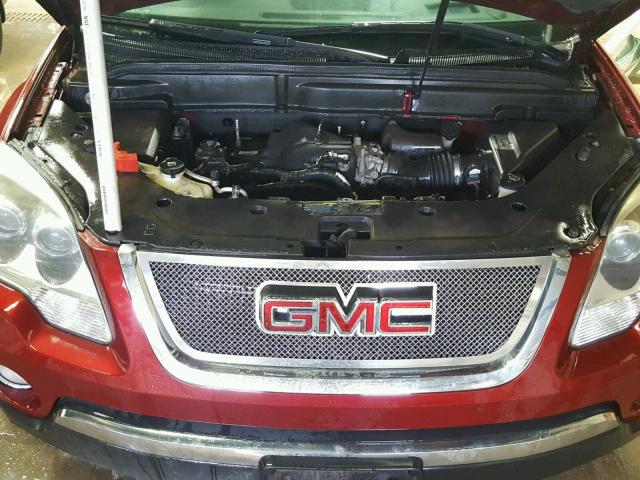 1GKEV33788J192652 - 2008 GMC ACADIA SLT წითელი ფოტო 7