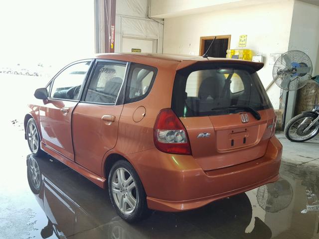 JHMGD38667S036429 - 2007 HONDA FIT S 橙色 照片 3