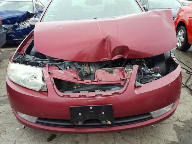 1G8AL55F16Z194557 - 2006 SATURN ION LEVEL MAROON photo 9