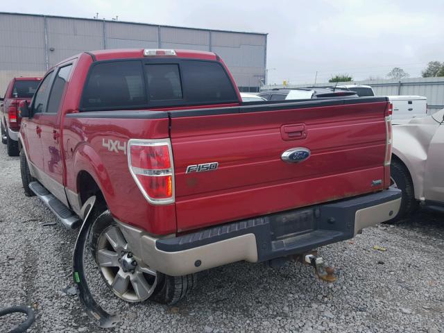 1FTFW1EV9AFD76469 - 2010 FORD F150 MAROON photo 3